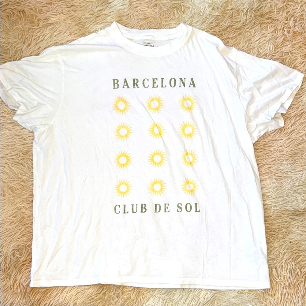Abercrombie & Fitch Soft White T-Shirt ☀️ - XL